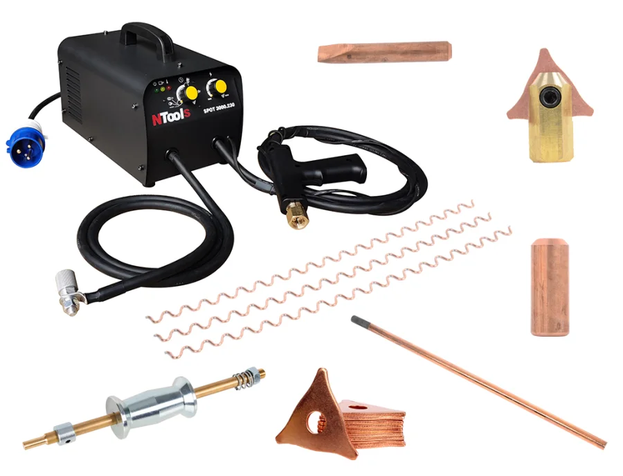 NTools SPOT 3000.230 - Spoter do karoserii stalowych 230V z akcesoriami /zestaw PLUS/